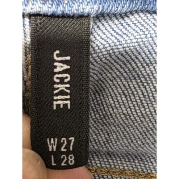 Driftwood Jeans Womens Size 27‎ Jackie Embroidered Straight Leg Blue $138 - Picture 9 of 13